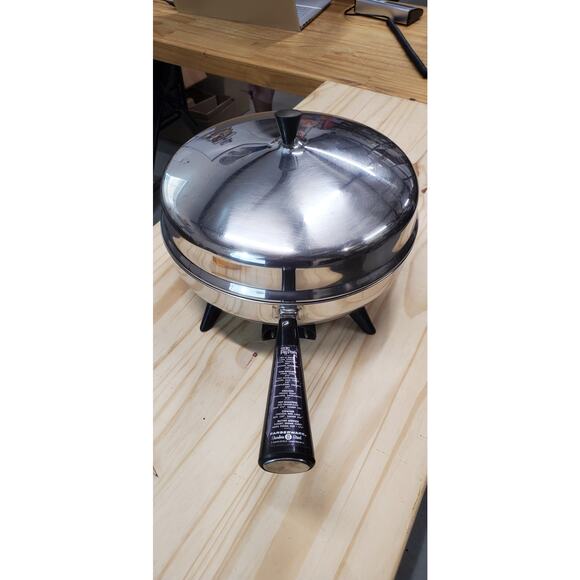 Vtg FABERWARE SS Electric Fry Pan, Aluminum Clad, 310-A / 12” PRE-OWNED - Picture 1 of 7